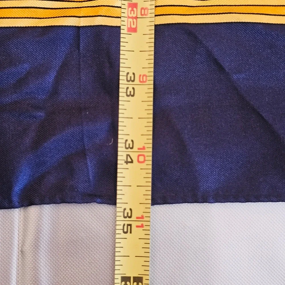 Vintage 1986 Ginnie Johansen Silk Scarf Heraldic Crest Red Navy Gold Japan